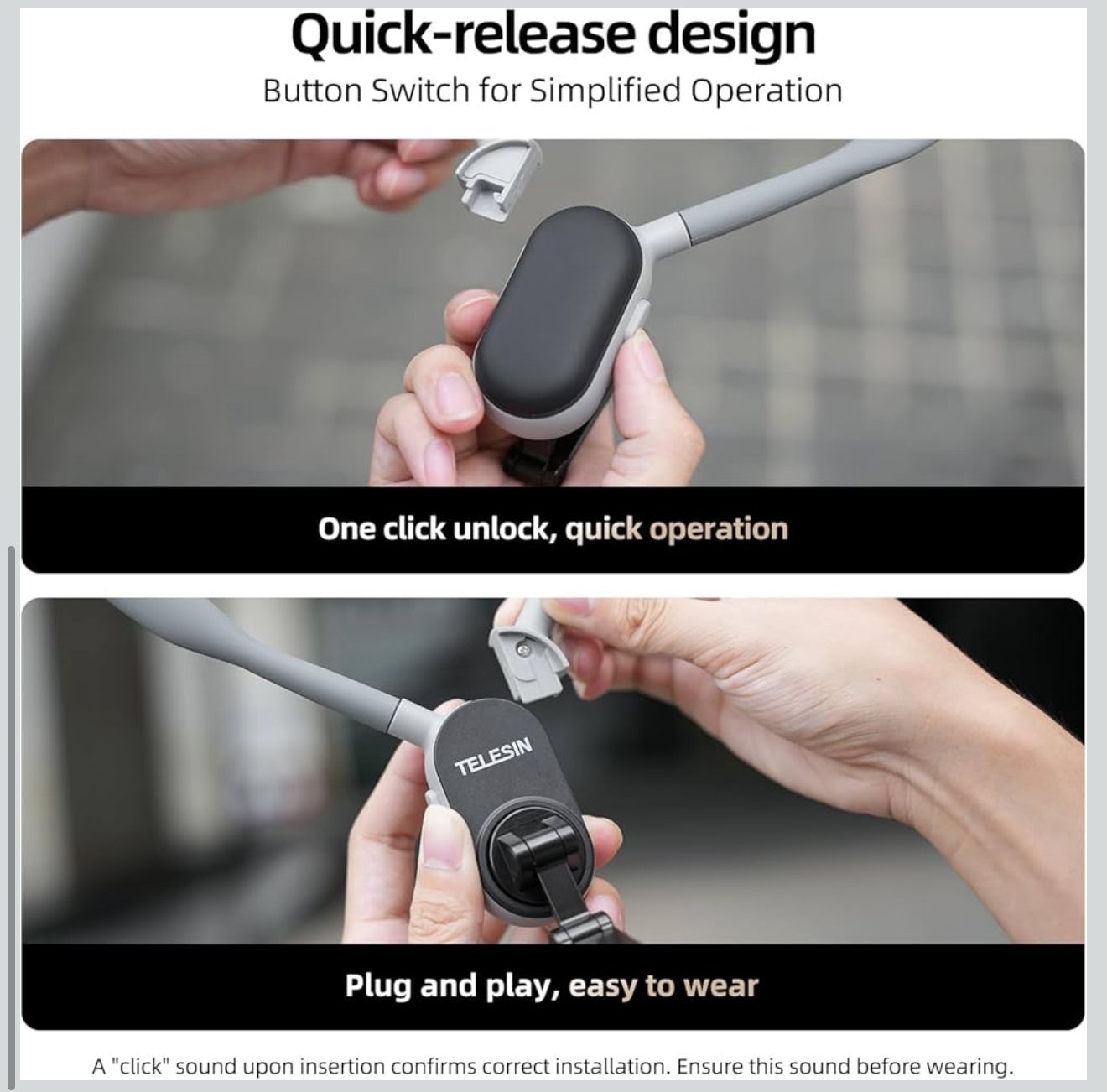 Telesin Magnetic Phone Mount (MagSafe Grip Arm Holder)