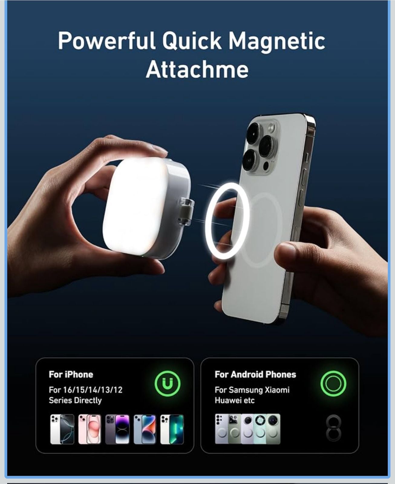 Telesin Magnetic Fill Light (MagSafe LED Light for iPhone & Android)