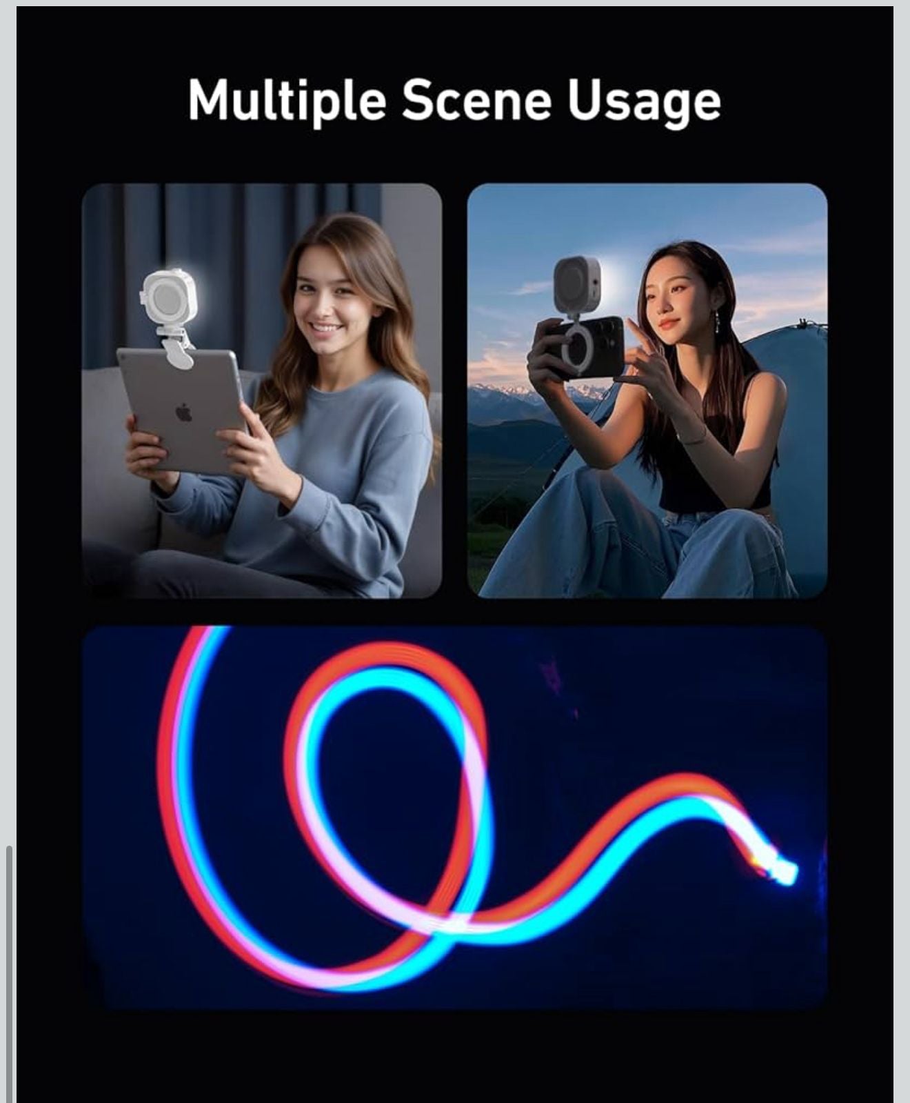 Telesin Magnetic Fill Light (MagSafe LED Light for iPhone & Android)
