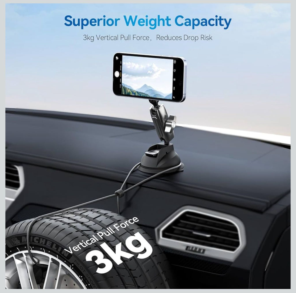 Telesin Magnetic Car Mount Holder (MagSafe N52 Suction Phone Stand)