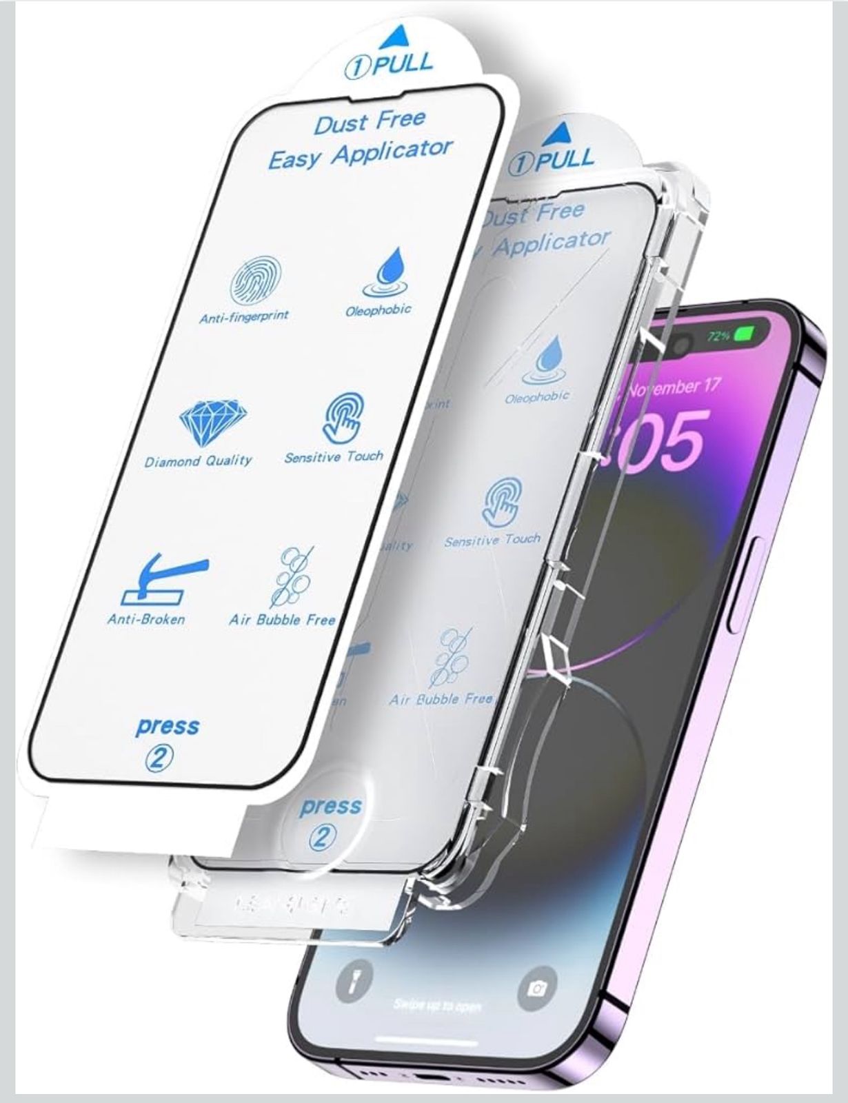 Pack Tempered Glass Screen Protector with Auto Alignment Kit (Ultra Clear Glass)