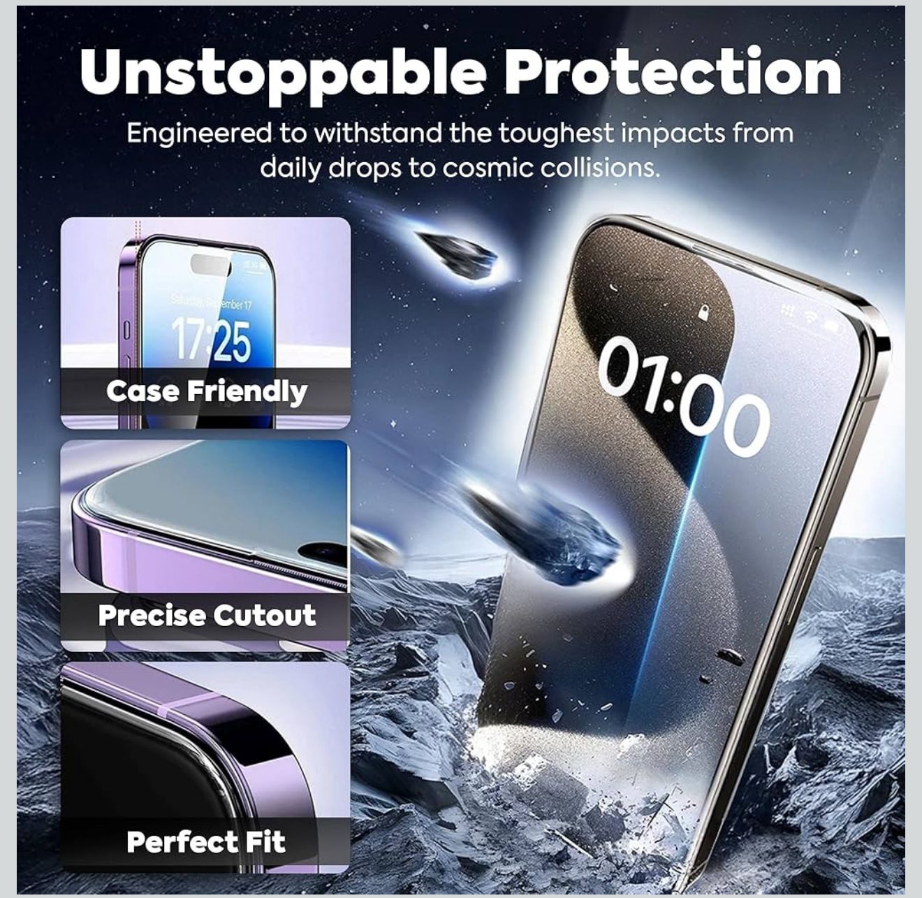 Pack Tempered Glass Screen Protector with Auto Alignment Kit (Ultra Clear Glass)