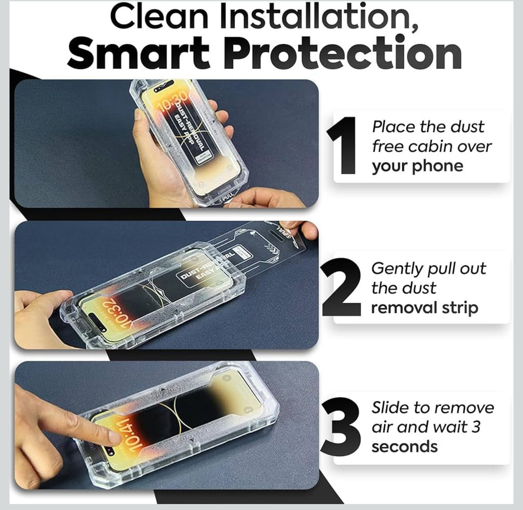 Pack Tempered Glass Screen Protector with Auto Alignment Kit (Ultra Clear Glass)